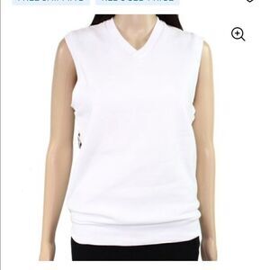 American Apparel White V Neck Top Women's